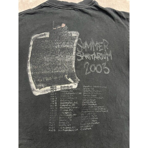 Vintage 2003 Summer Sanitarium Tour T Shirt Metallica Deftones Linkin Park Large - Picture 4 of 12